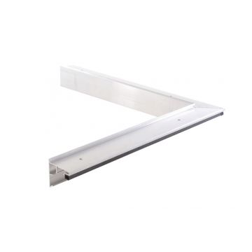EPDM daktrim binnenhoek 45mm, 500x500mm (inclusief koppelstukken, schroeven en volgringen)