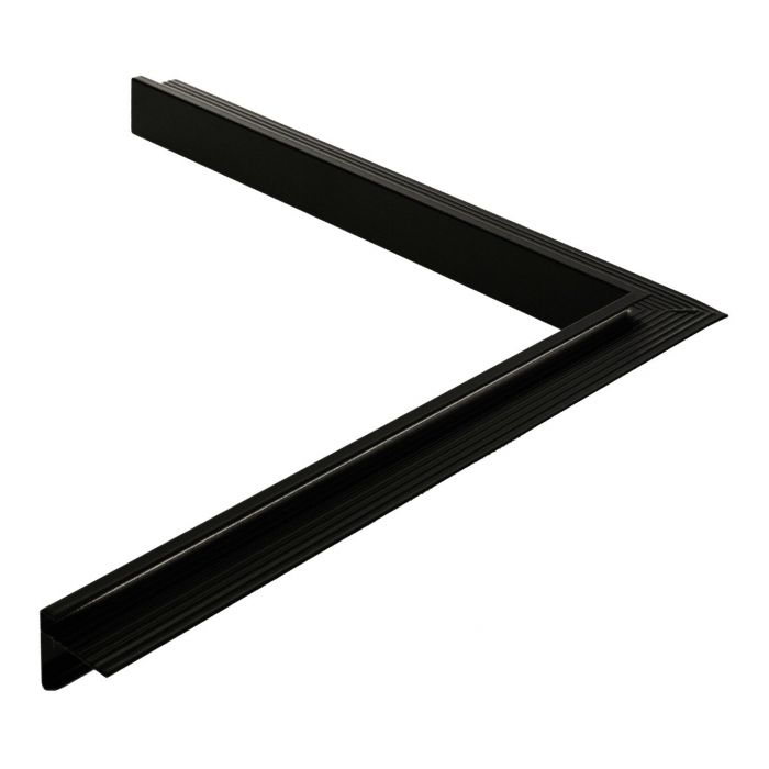 Daktrim zwart binnenhoek 45mm breed, 500x500mm lang main product photo